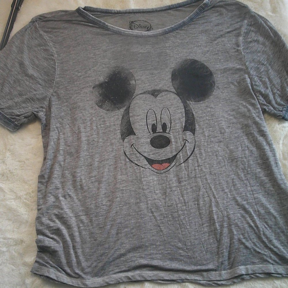 Disney - Grey Women's Mickey Mouse short sleeve,. lightweight t shirt - Size OX
